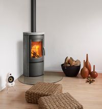 100022 Varde Shape 2 Soapstone grey with chimney location HR